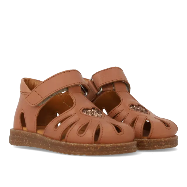 Angulus Begynder sandal glitterhjerte børnesandal str 20-25
