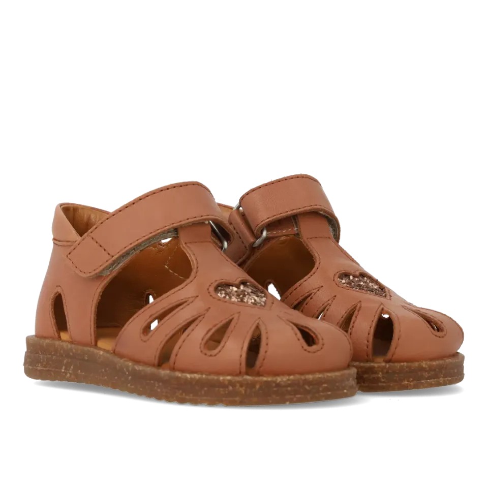 Angulus Begynder sandal glitterhjerte børnesandal str 20-25