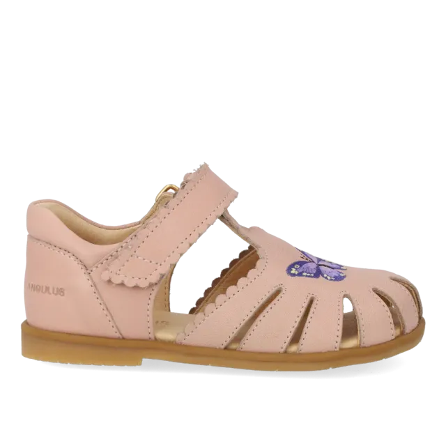 Angulus Sandal lukket tå sommerfugl børn læder