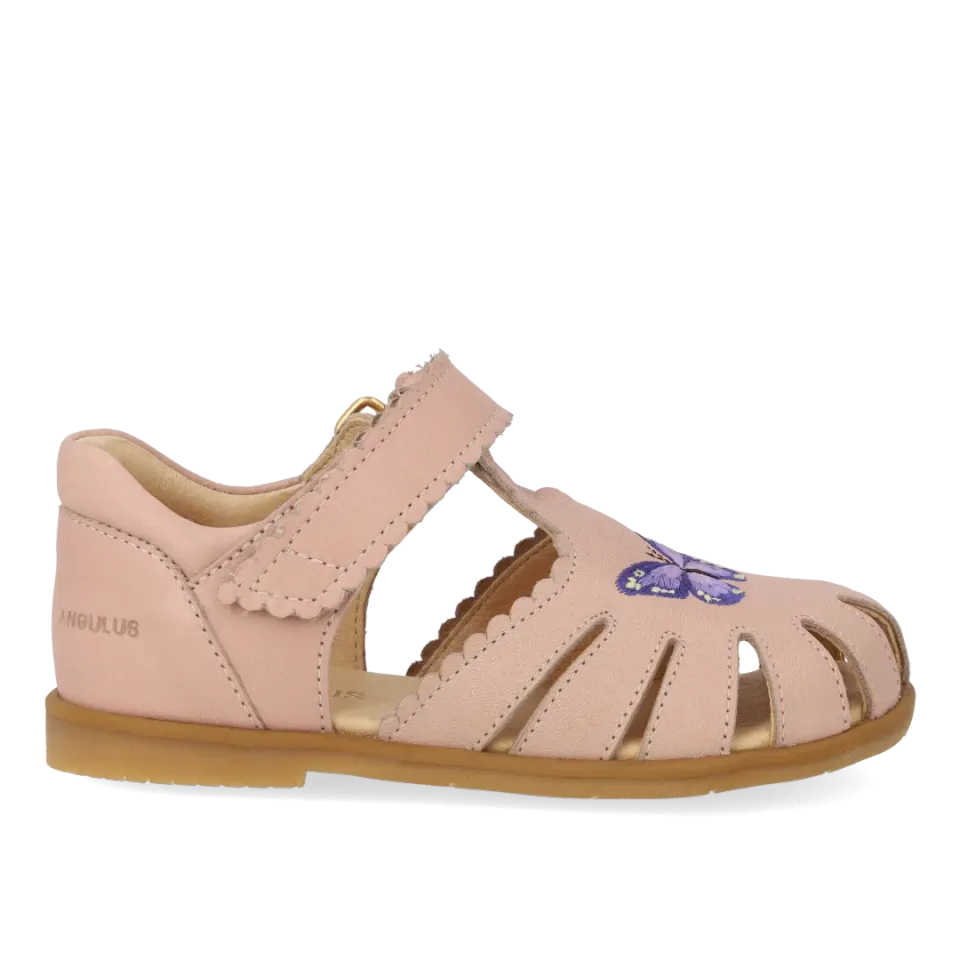 Angulus Sandal lukket tå sommerfugl børn læder