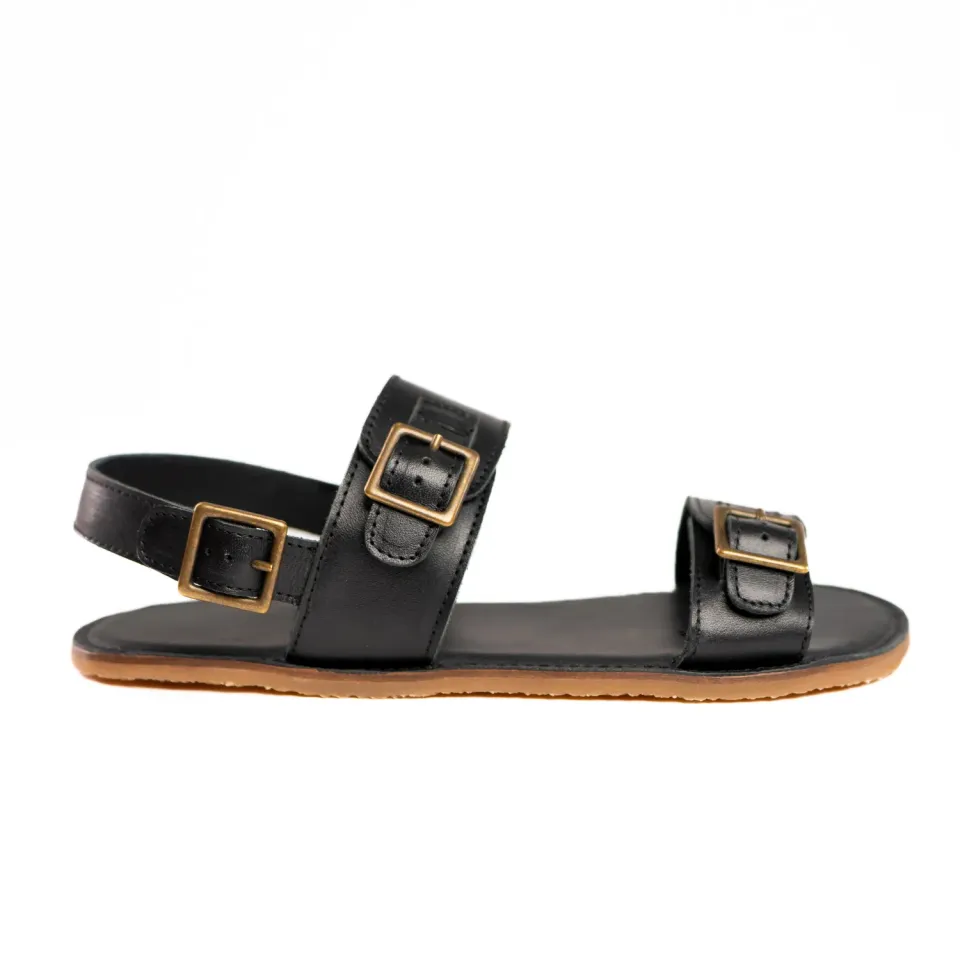 Gogsig Louise barfodssandal sort bred tåboks