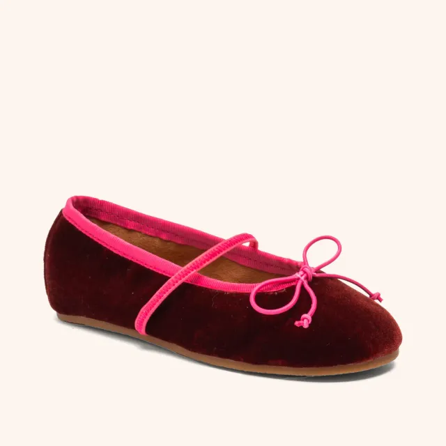 Bisgaard Palma ballerina bordeaux velour