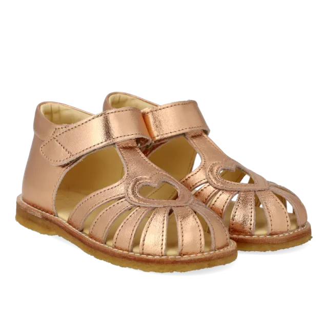 Angulus Begynder Hjertesandal Sandal Læder Velcro