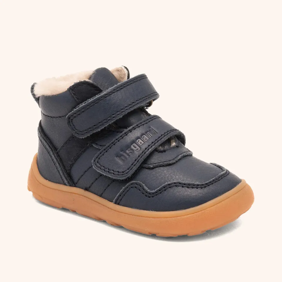 Bisgaard Becky barfodsstøvle Navy lammeskind