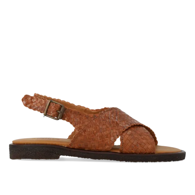 Angulus Håndflettet krydssandal sandal læder