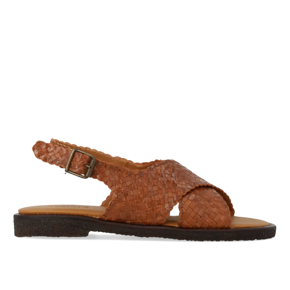 Angulus Håndflettet krydssandal sandal læder