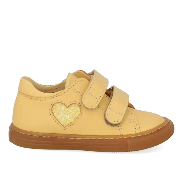 Angulus begynder sneakers læder med glitterhjerte