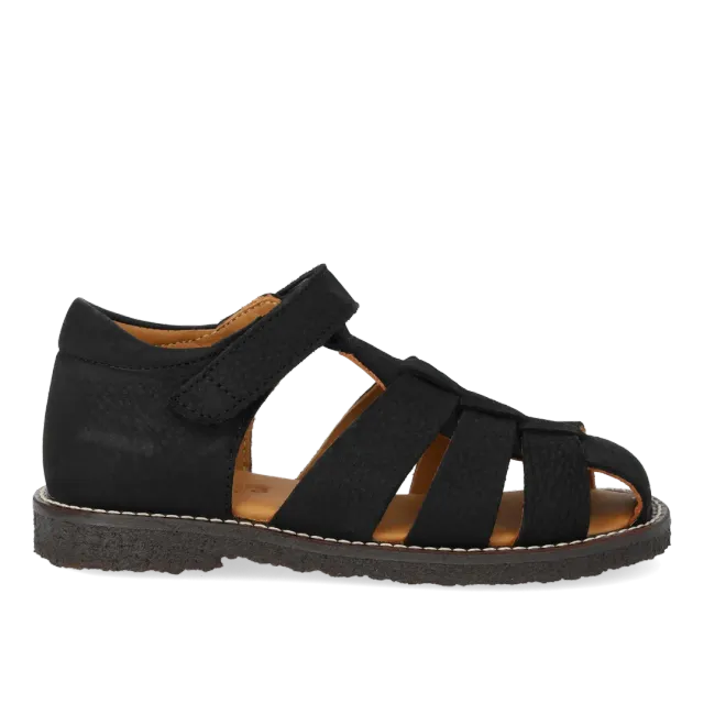 Angulus Klassisk ruskindssandal børnesandal velcro