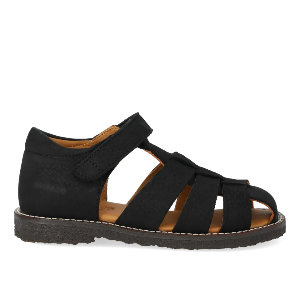 Angulus Klassisk ruskindssandal børnesandal velcro