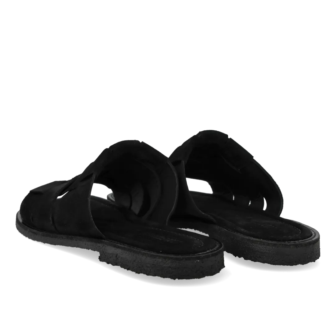Angulus Flettet slip-on sandal ruskind bred