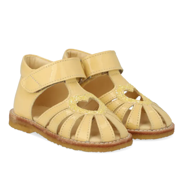 Angulus hjertesandal glitter børnesandal velcro