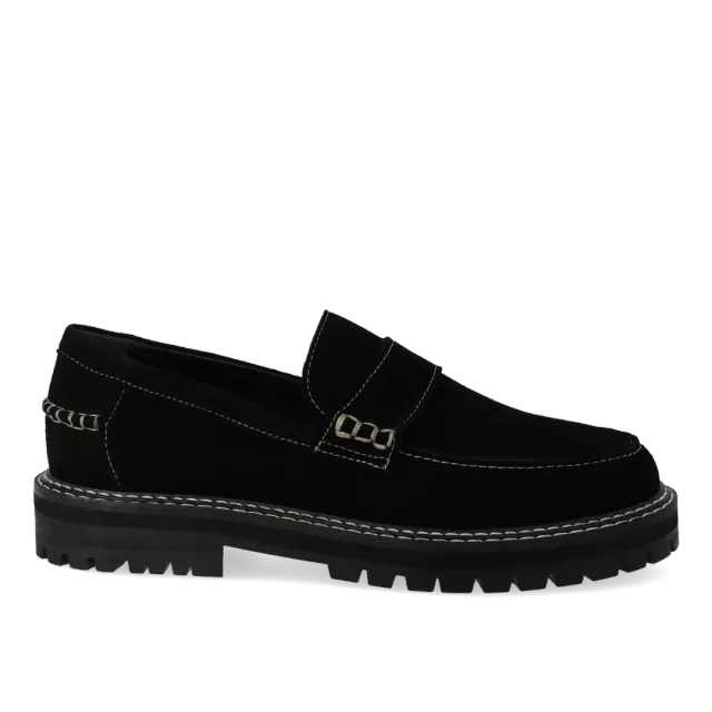 Angulus Penny loafer chunky kontraststik, rund snude