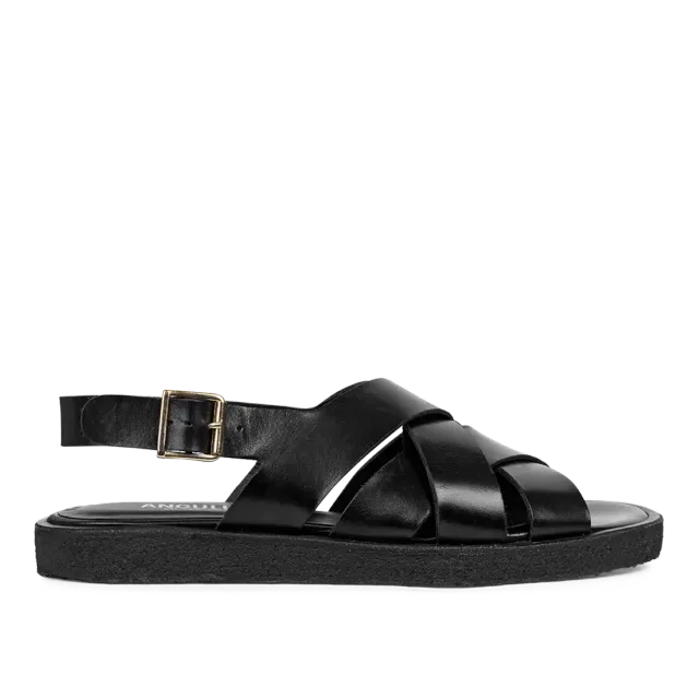 Angulus sandal læder med ankelrem og spænde