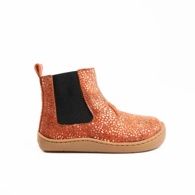 Gogsig Chelsea Coral Glitter barfodssko ruskind