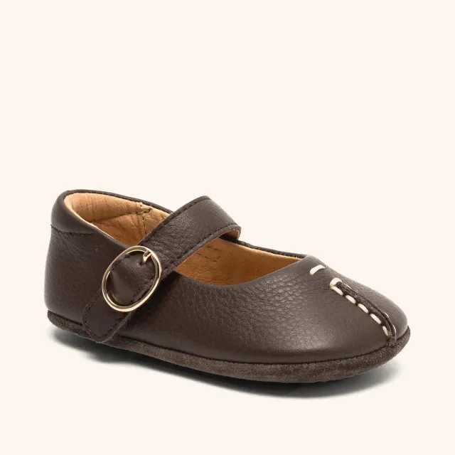 Bisgaard Annabelle hjemmesko dark brown ballerina