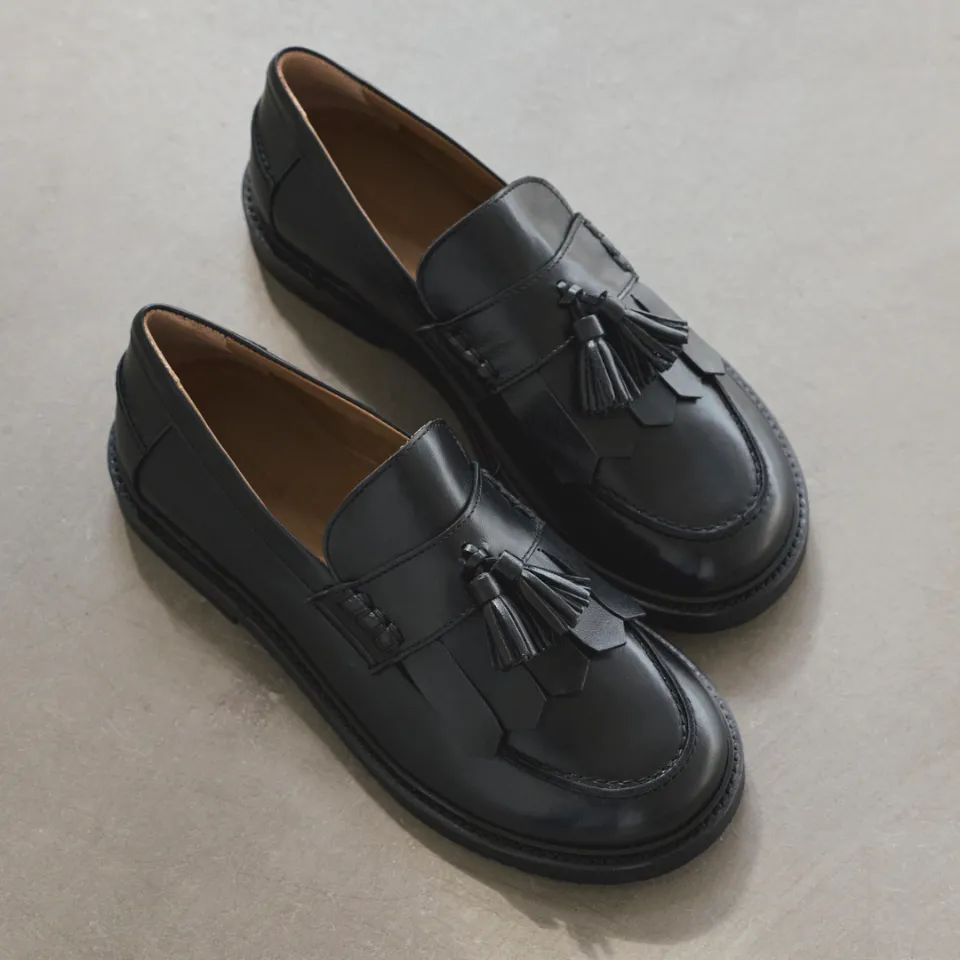 Angulus Penny loafer bred kvast frynser dame