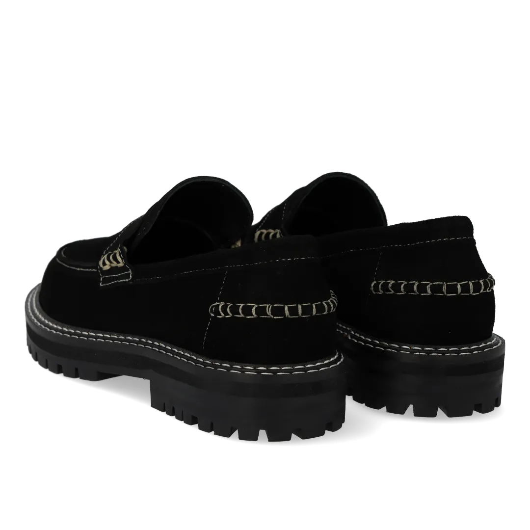 Angulus Penny loafer chunky kontraststik, rund snude