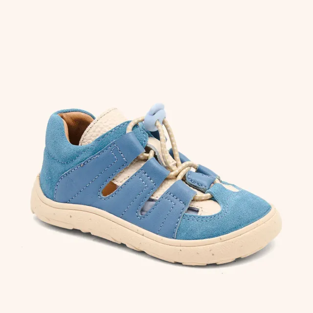 Bisgaard Fletcher barfodssko blue læder fleksibel