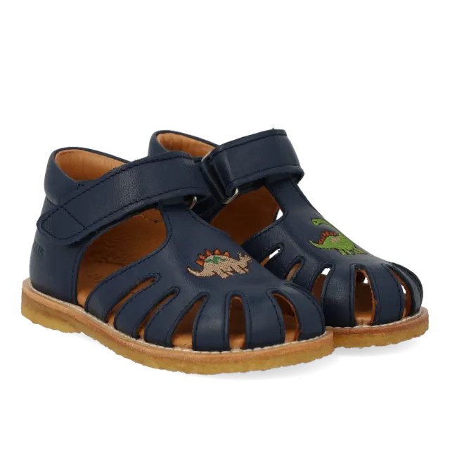 Angulus Sandal med dinobroderi begyndersandal