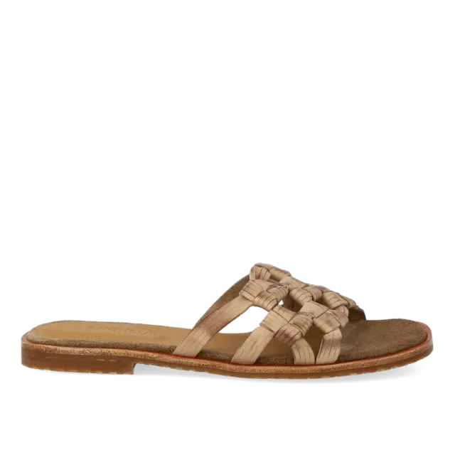 Angulus Slip-on sandal fletdetalje sandal 36-42 helstr