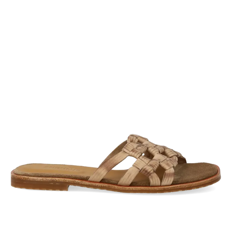 Angulus Slip-on sandal fletdetalje sandal 36-42 helstr