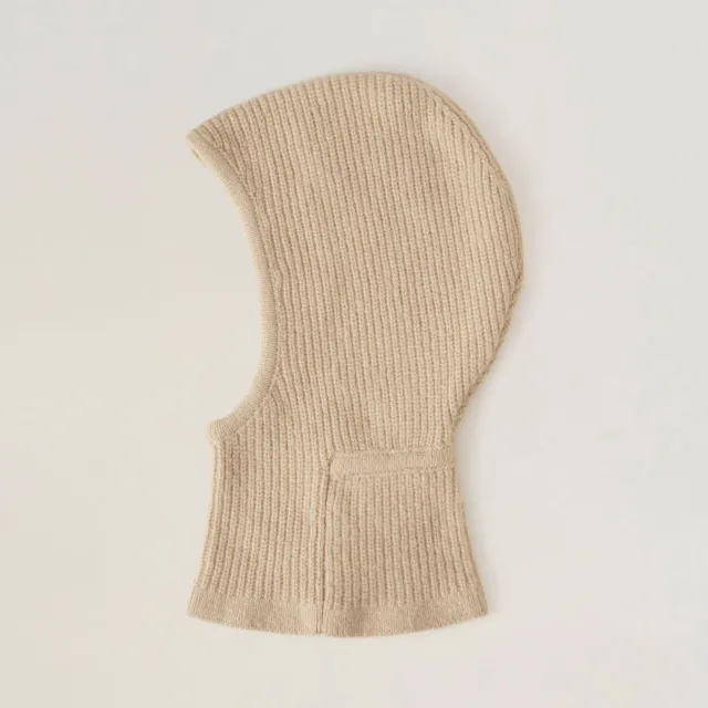 BabyMocs Balaclava elefanthue Beige Baby bomuld