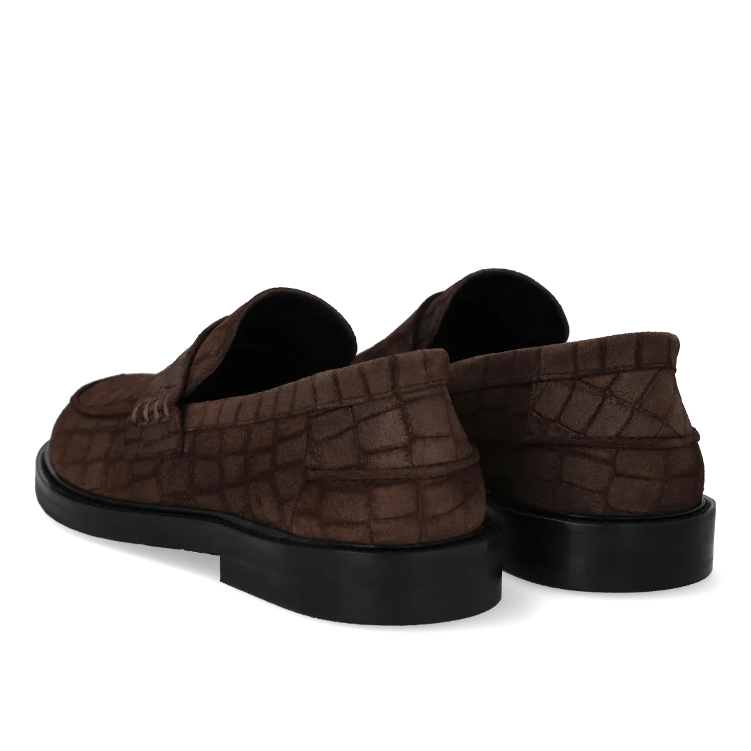 Angulus Penny loafer klassisk bred pasform læder