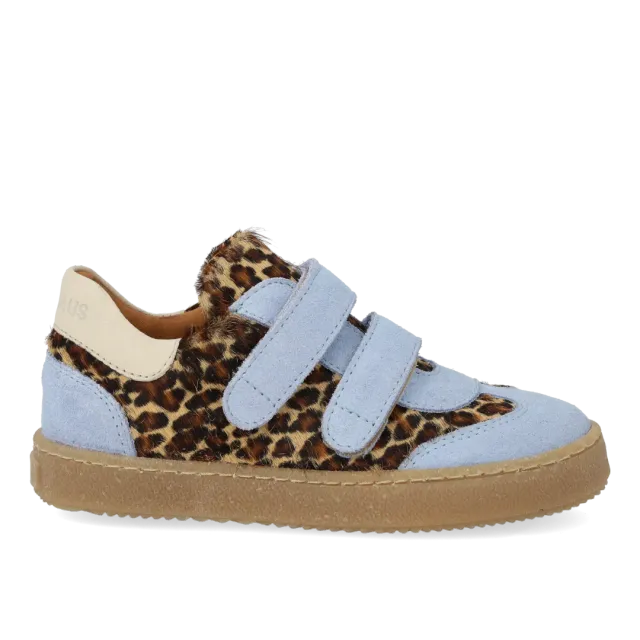 Angulus Court sneaker pony leopard velcro