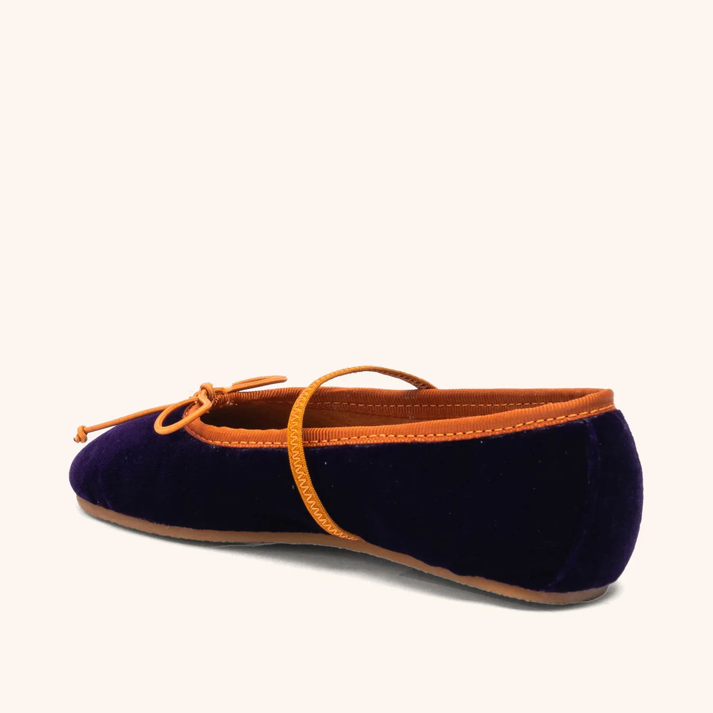 Bisgaard Palma ballerina purple velour