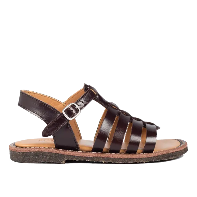 Angulus Sandal åben tå spænde børn læder