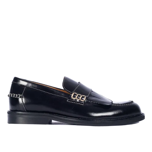 Angulus Penny loafer frynser kontraststikning dame